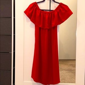 Wilfred Off-the-shoulder Red Dress